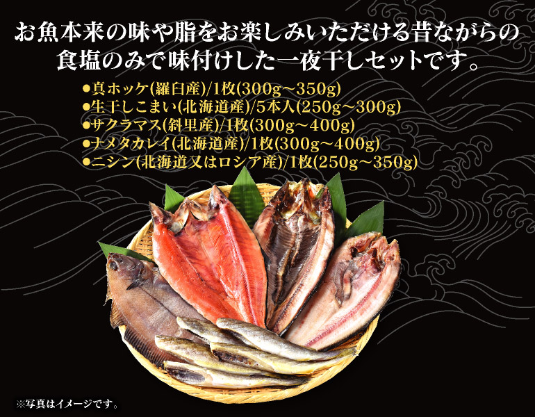北海道民の一夜干し5点セット
