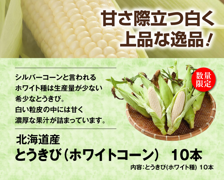 北海道産とうきびホワイトコーン